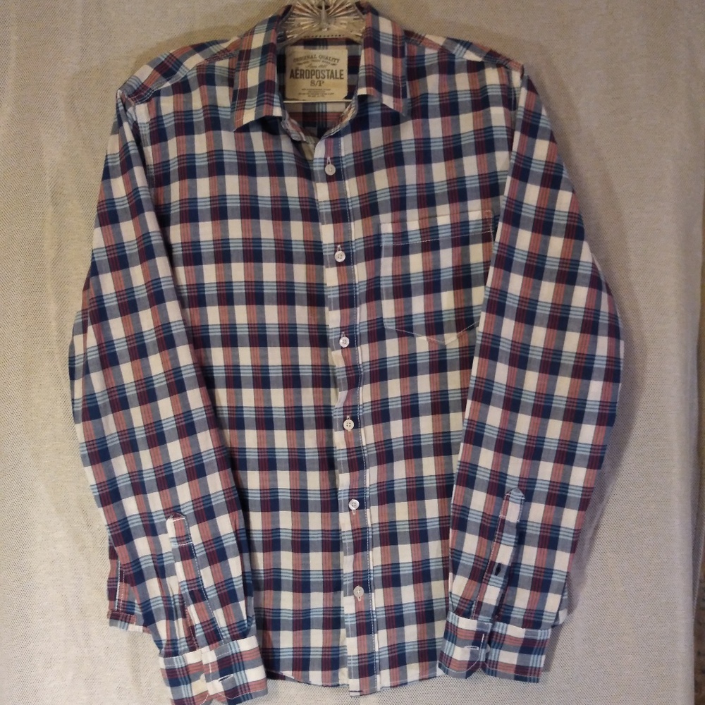 AEROPOSTALE Mens Plaid Longsleeve Buttondown Shirt